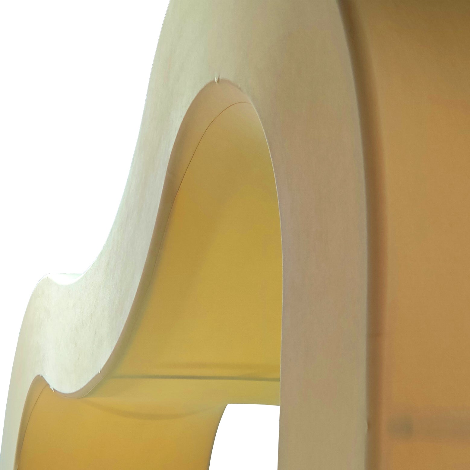 3D Curvy Wave Arch Backdrop Spandex Cover - Champagne