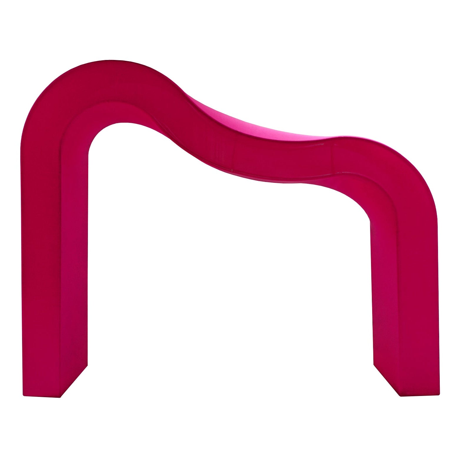 3D Curvy Wave Arch Backdrop Spandex Cover - Fuchsia