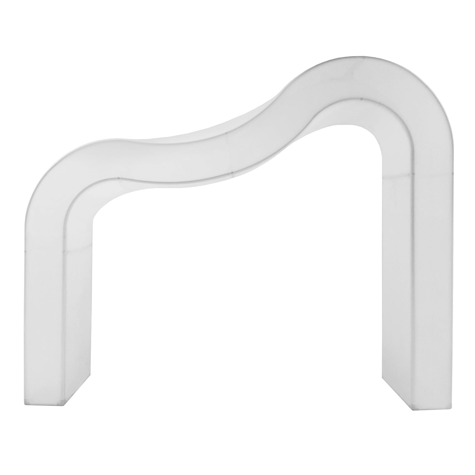 3D Curvy Wave Arch Backdrop Spandex Cover - White