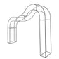 3D Curvy Wave Arch Backdrop Stand 8.2ft H x 11.50ft W