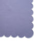 Scalloped Edge Linen Napkin Lavender White Trim edge close up detail