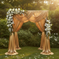 40 yds Satin Fabric Roll - Gold-Antique
used as diy backdrop for wedding ceremony with flower premade runner