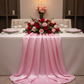 40 yds Satin Fabric Roll - Pink as diy table runner for sweetheart table