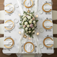 top view weddign setup with 40 yds Satin Fabric Roll - White