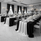 gala corporate dinner setup with 40 yds Satin Fabric Roll - White