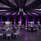 prom night reception with 40ft Ceiling/Curtain Draping Sheer Voile Flame Retardant (FR)  - Black