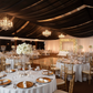 wedding reception with 40ft Ceiling/Curtain Draping Sheer Voile Flame Retardant (FR)  - Black