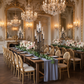 elegant indoor french chateau setup with 48" Tall 10 Arm Candle Holder Candelabra Centerpiece - Black