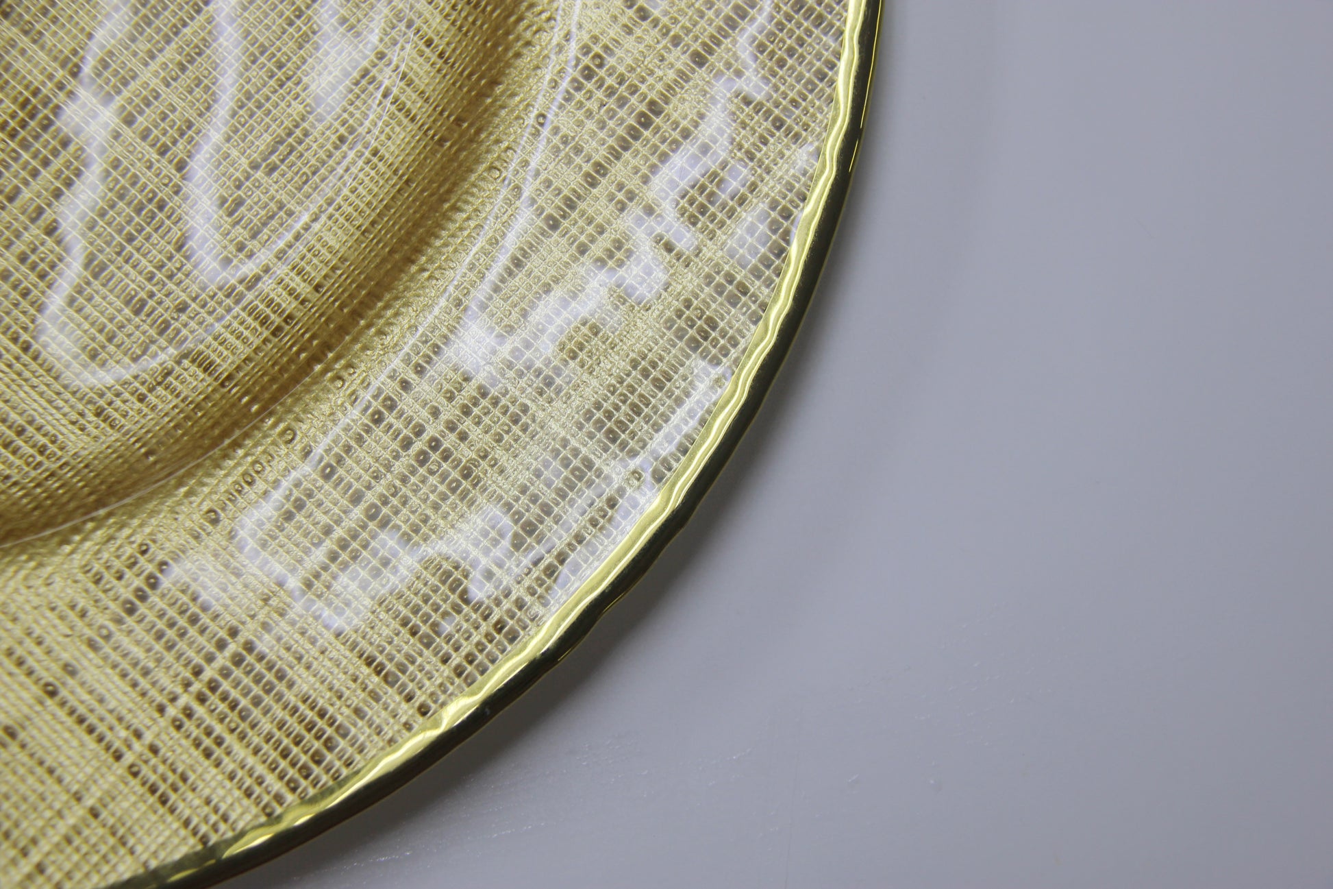 4 pc/set Glass Burlap 13" Charger Plate