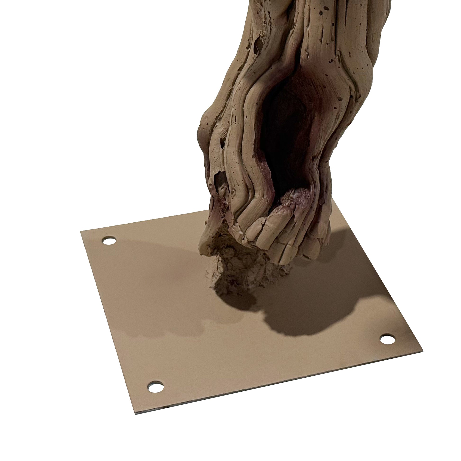 4ft Artificial Purple Wisteria Tree close up of the base stand