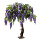 4ft Artificial Purple Wisteria Tree full view