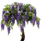 4ft Artificial Purple Wisteria Tree close up