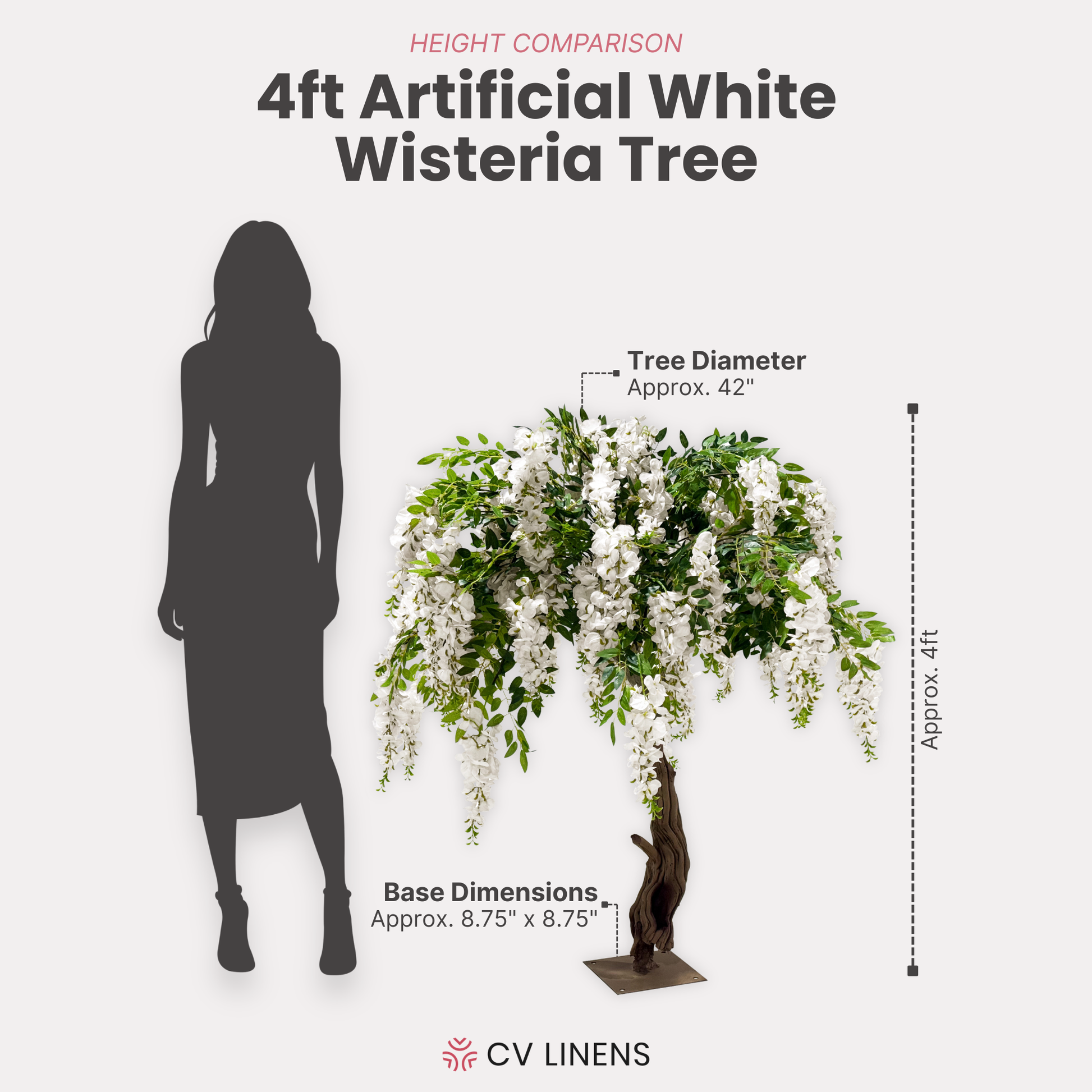 4ft Artificial Wisteria Tree
