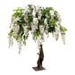 4ft Artificial White Wisteria Tree full view