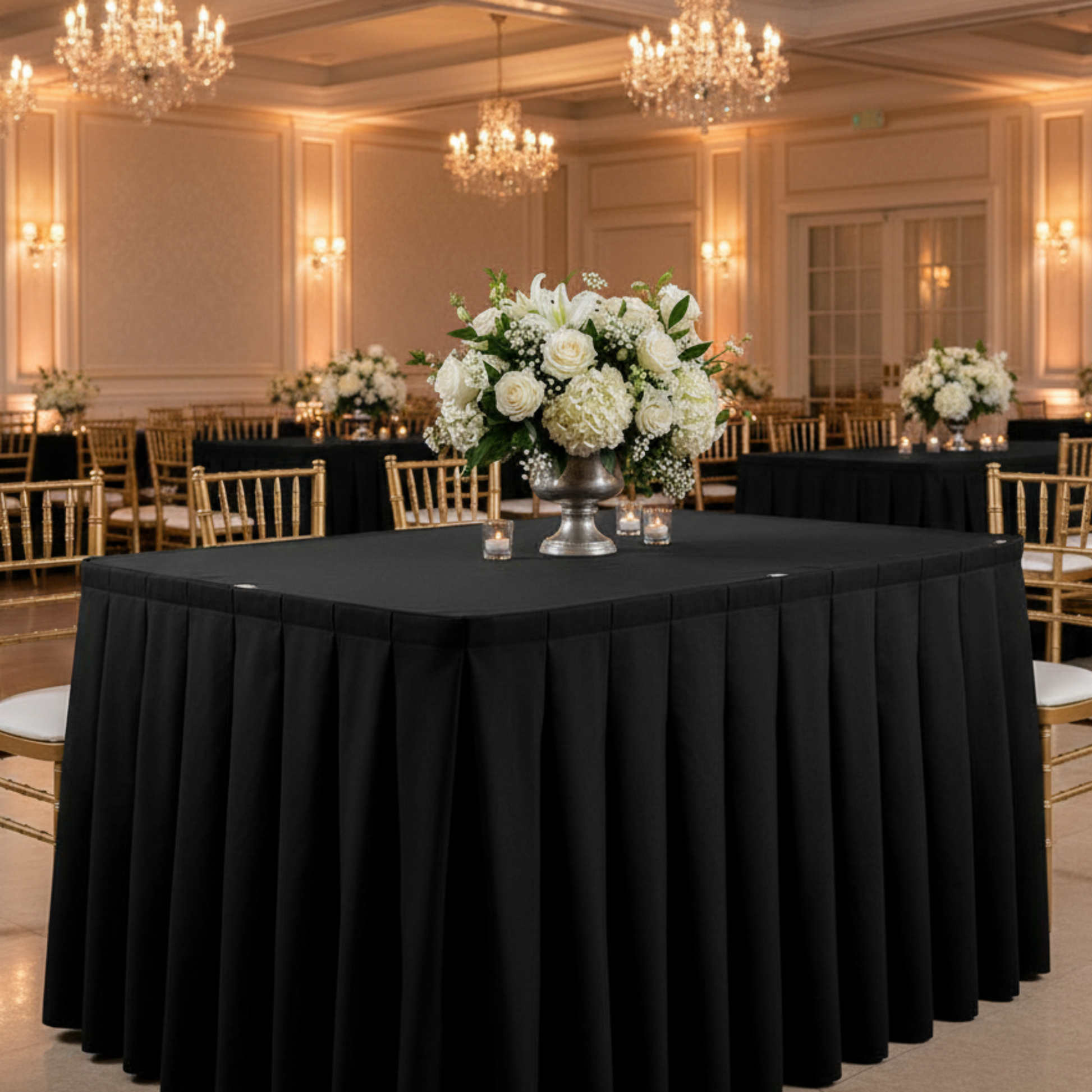 4ft Rectangular Table Side View