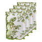 4 pcs/pk French Toile 20"x20" Scalloped Edge Napkins Olive Green bundle