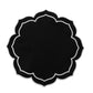 4pc/set Petal Elegance Placemats - Black/White Trim 