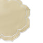 4pc/set Petal Elegance Placemats Champagne/White Trim edge details close up