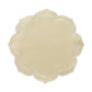 4pc/set Petal Elegance Placemats - Champagne/White Trim