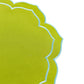 4pc/set Petal Elegance Placemats - Matcha/Turquoise edge detail close up