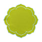 4pc/set Petal Elegance Placemats - Matcha/Turquoise Trim