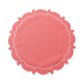 4pc/set Signature Scallop Placemats Coral/White Trim full view