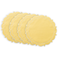 4pc/set Signature Scallop Placemats Pastel Yellow/White Trim bundle