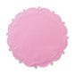 4pc/set Signature Scallop Placemats Pink/White Trim edge detail close up