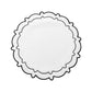 4pc/set Signature Scallop Placemats - White/Black Trim full view