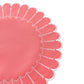 4pc/set Sunburst Edge Placemats Coral/White Trim edge detals close up