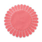 4pc/set Sunburst Edge Placemats Coral/White Trim full view