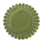 4pc/set Sunburst Edge Placemats Olive Green/White Trim full view