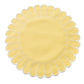 4pc/set Sunburst Edge Placemats Pastel Yellow/White Trim full view