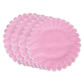 4pc/set Sunburst Edge Placemats Pink/White Trim bundle