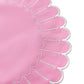 4pc/set Sunburst Edge Placemats Pink/White Trim edge details close up