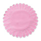 4pc/set Sunburst Edge Placemats Pink/White Trim full view