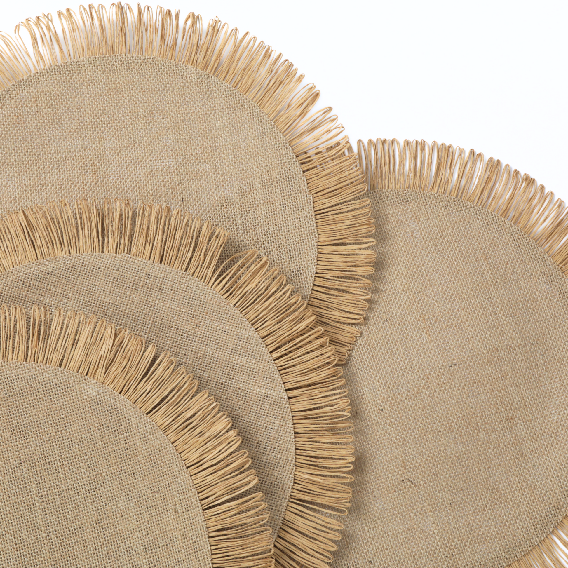 4 pc/set Fringed Edge Woven 15" Placemats