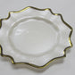 4 pc/set Lotus Scalloped Glass 13" Charger Plate - White Gold-Trimmed
