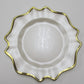 4 pc/set Lotus Scalloped Glass 13" Charger Plate - White Gold-Trimmed