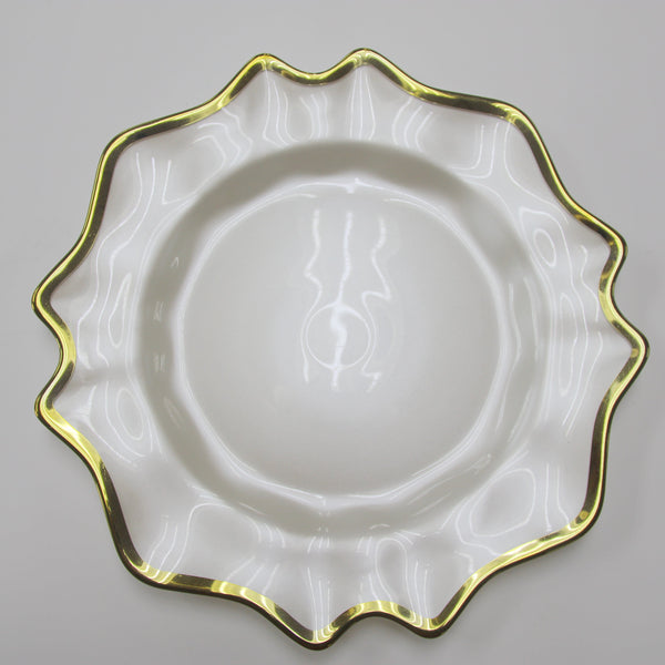 13" Hammered Charger Plates Black Elegant Dinner Plate Chargers Set Of 6 Roun - View #3