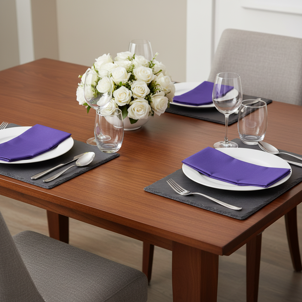 5 pcs/pk Crinkle Shimmer Napkin 20"x20" - Purple
