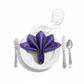5 pcs/pk Crinkle Shimmer Napkin 20"x20" - Purple