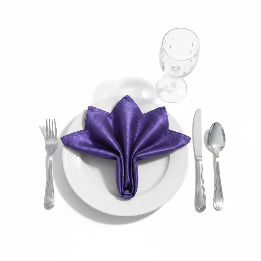 5 pcs/pk Crinkle Shimmer Napkin 20"x20" - Purple