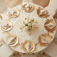 top view detail of 5 pcs/pk Leaf Branch Reversible Jacquard Napkin 20"x20" - Champagne