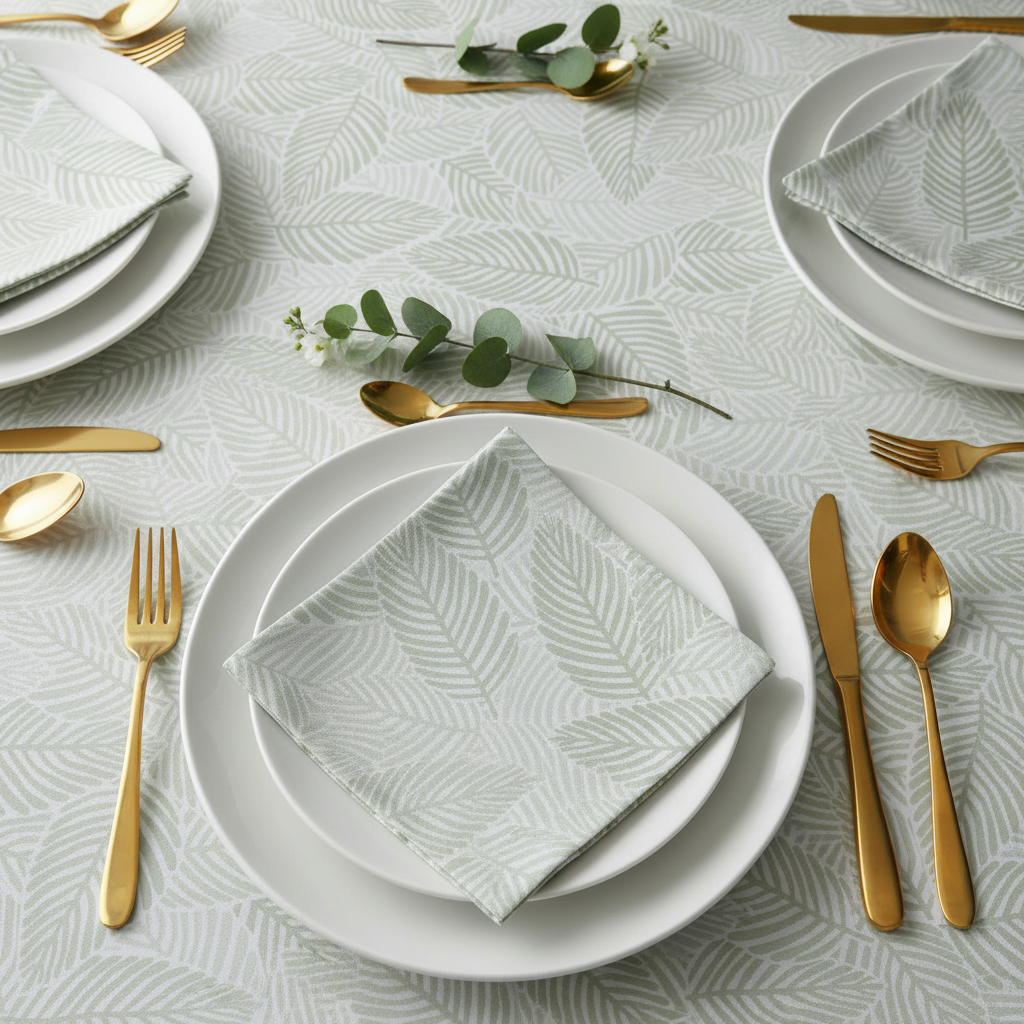 5 pcs/pk Modern Palm Leaves 20"x20" Napkin