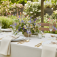 outdoor garden wedding reception with 5 pcs/pk Premium Linen-Look Panama Weave 20"x20" Napkin - Ivory