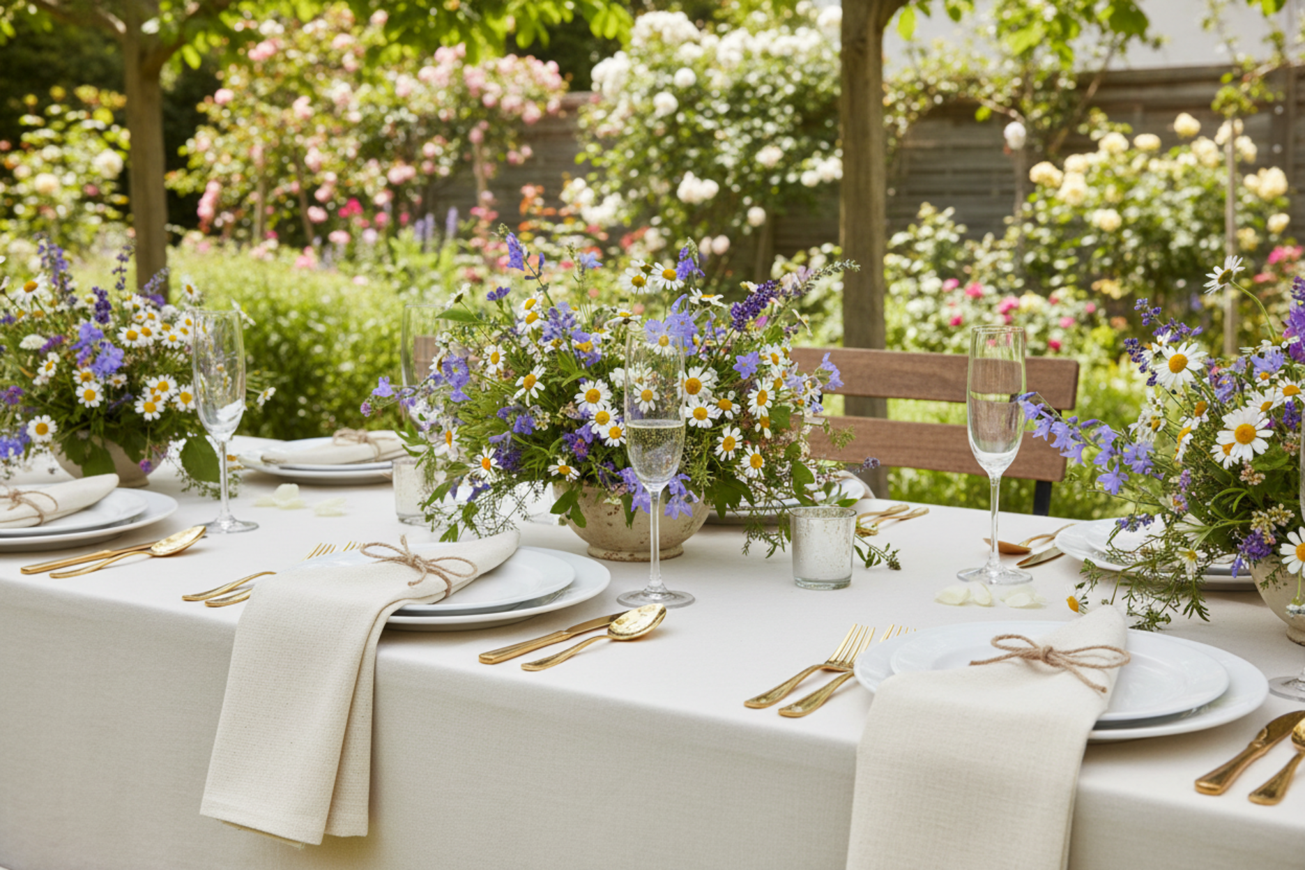 outdoor garden wedding reception with 5 pcs/pk Premium Linen-Look Panama Weave 20"x20" Napkin - Ivory