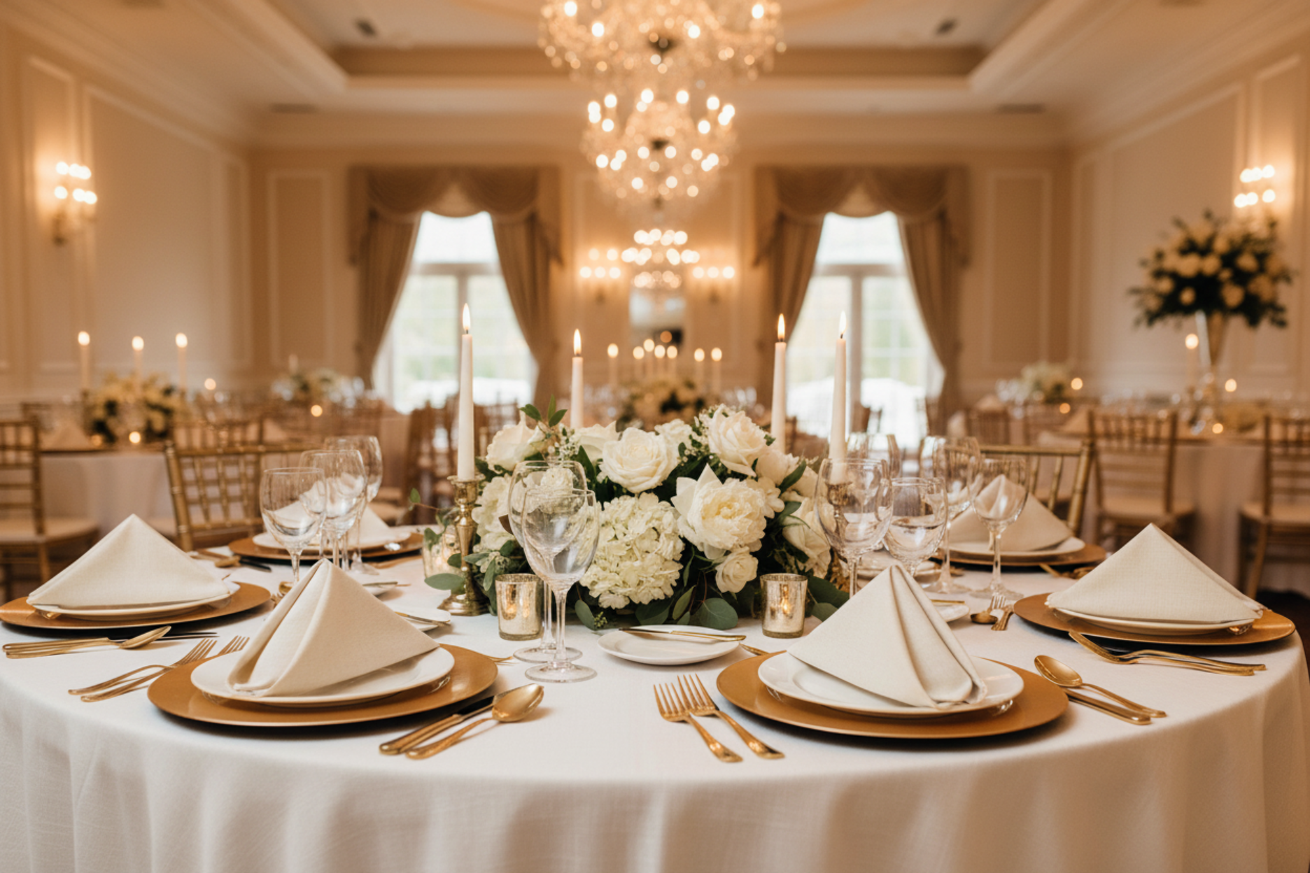 wedding reception with 5 pcs/pk Premium Linen-Look Panama Weave 20"x20" Napkin - Ivory