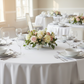 indoor bridal brunch setup with 5 pcs/pk Premium Linen-Look Panama Weave 20"x20" Napkin - White
