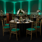 corporate gala night with 5 pcs/pk Spandex Chiavari Seat Pad Cover - Emerald Green